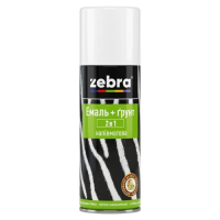 Ґрунт-емаль Zebra напівматова 2в1 біла №12 (400 мл)
