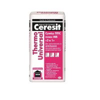 Смесь для приклеивания и защиты плит из ППС и минеральных плит Ceresit Thermo Universal (25 кг)