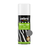 Грунт-емаль Zebra напівматова 2в1 срібляста №20 (400 мл)