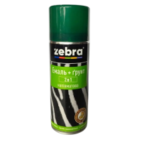 Грунт-емаль Zebra напівматова 2в1 зелена №36 (400 мл)