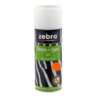 Грунт-емаль Zebra напівматова 2в1 помаранчевий №60 (400 мл)