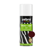 Грунт-емаль Zebra напівматова 2в1 темно-вишневий №76 (400 мл)